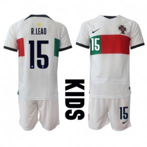 Portugal Rafael Leao #15 kläder Barn VM 2022 Bortatröja Kortärmad (+ korta byxor)